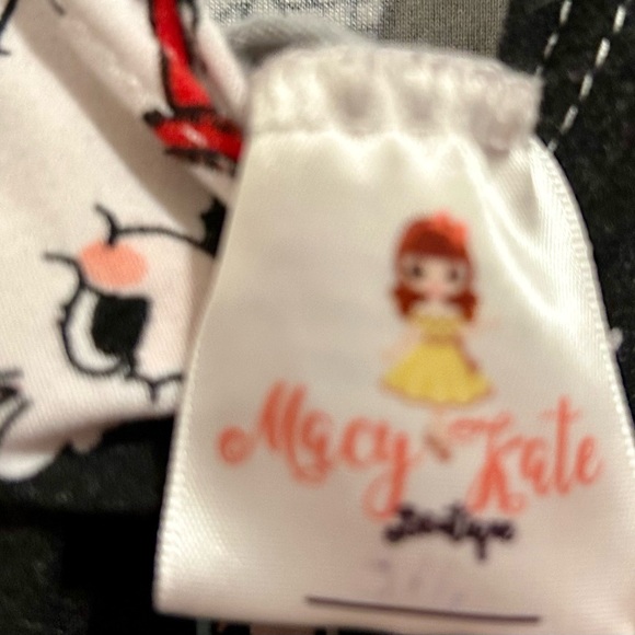 Black Dress with Llama and Gift Print - Picture 3 of 4